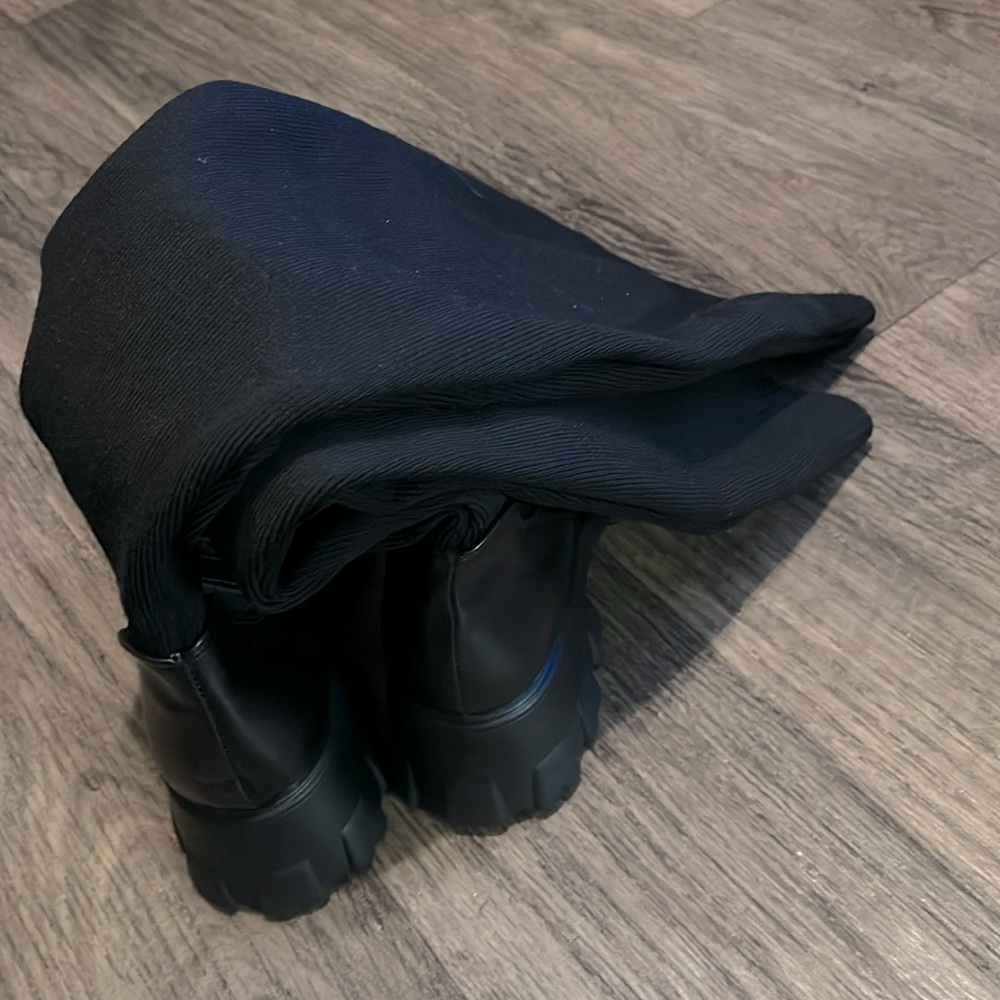 Women's Over Knees Knitted Thigh High Boots - Picture 6 of 8